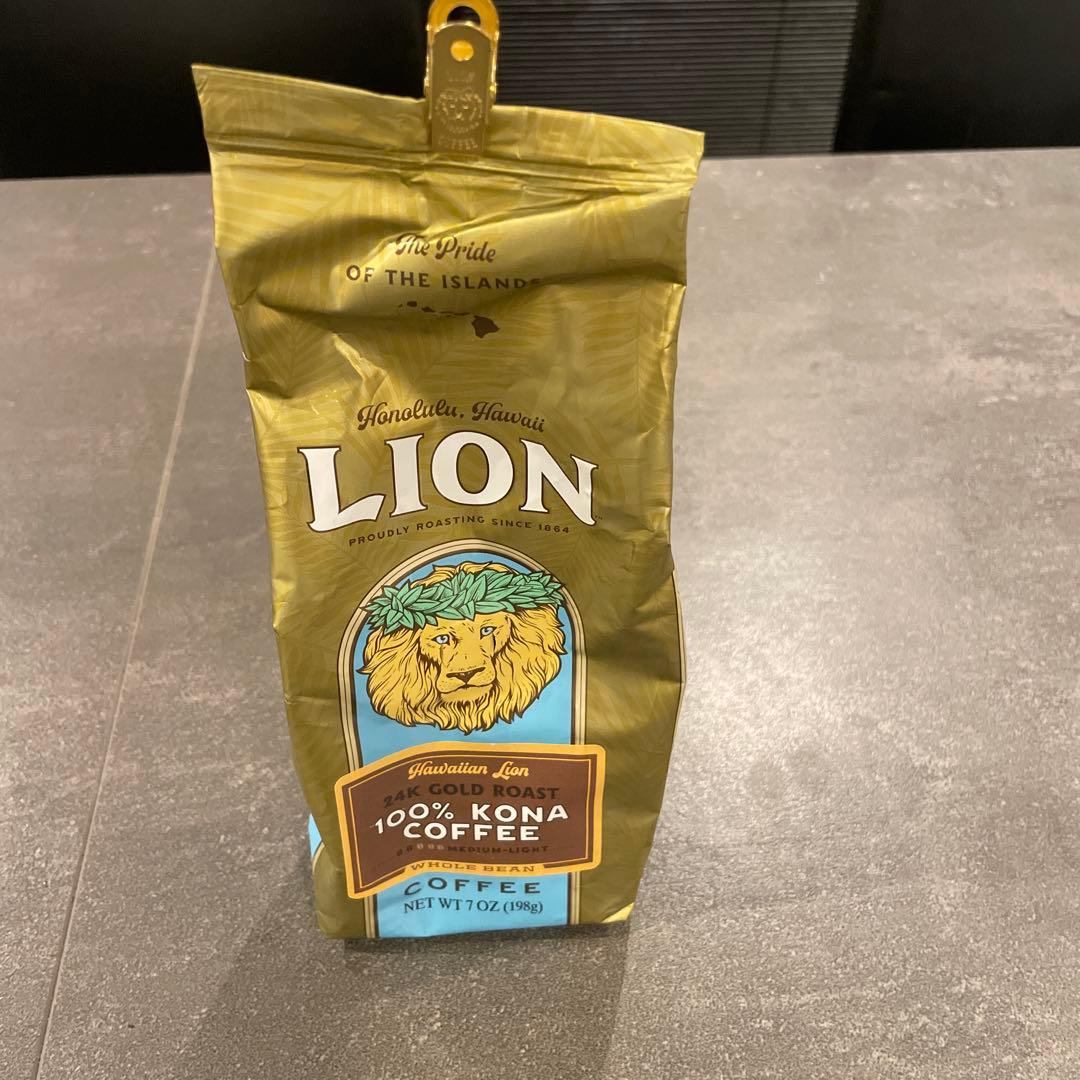 ハワイ ライオンコーヒー全豆100%コナコーヒー24kゴールドロースト