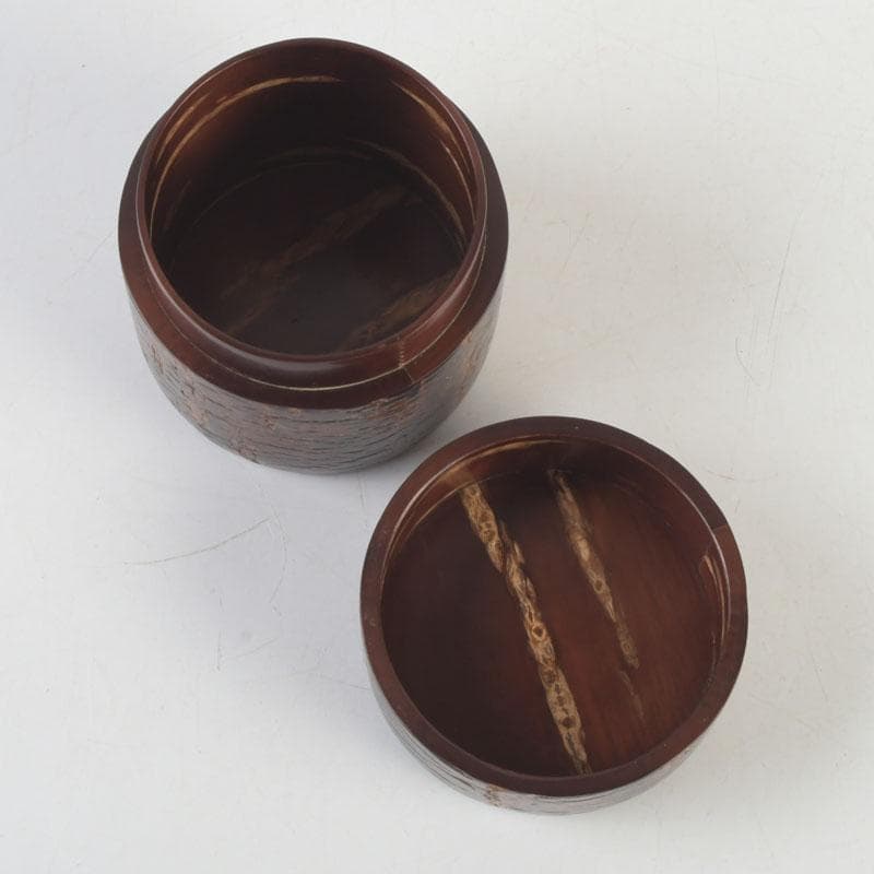 茶道具 伊藤松次作 樺細工 むじ皮 抹茶入 共箱 V 9657