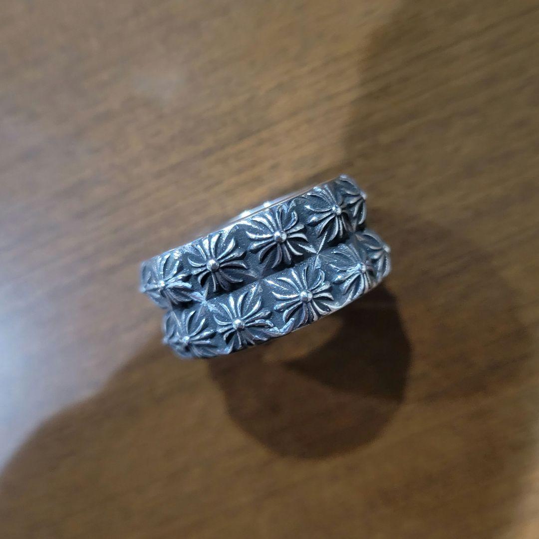 クロムハーツ ダブルピートパンクリング シルバー 925 21号