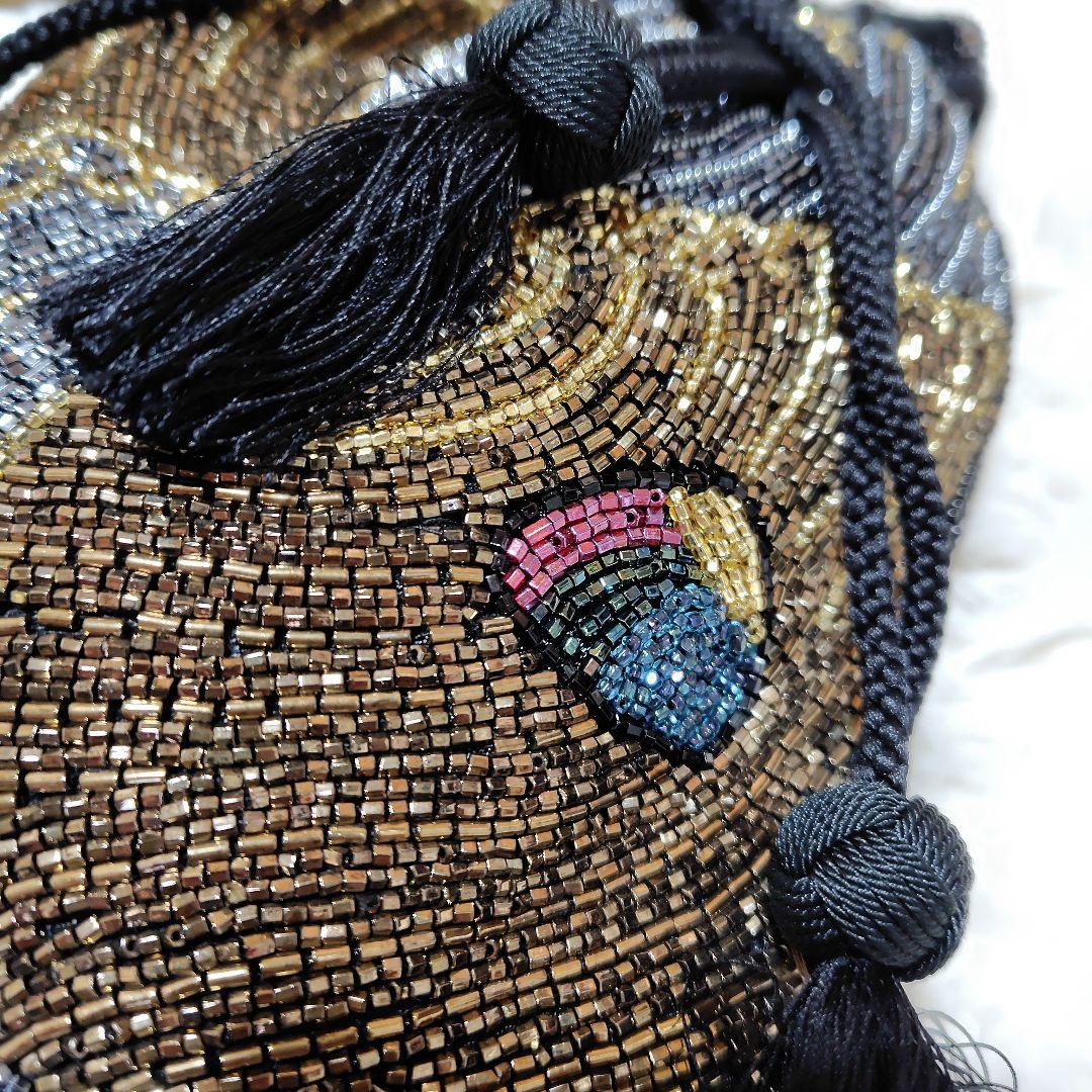 kai3点セット★花井幸子　ビーズ刺繍 　信玄型巾着