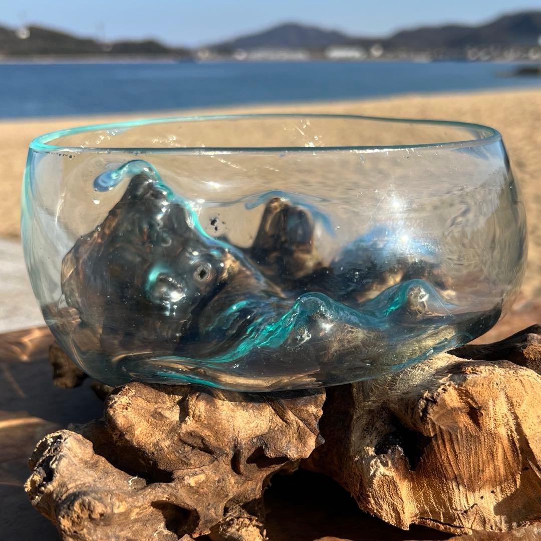 流木ガラスオブジェW18A 花瓶 金魚鉢 ガーデニング テラリウム 観賞魚