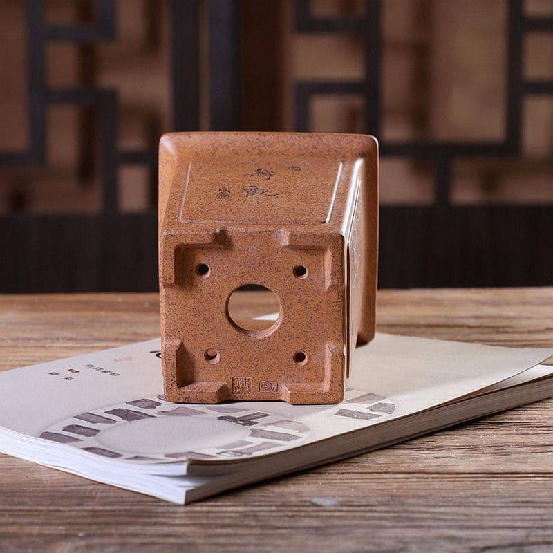 面平口高方鉢 紫砂の鉢 盆栽鉢 植木鉢 小品盆栽鉢 大品盆栽鉢