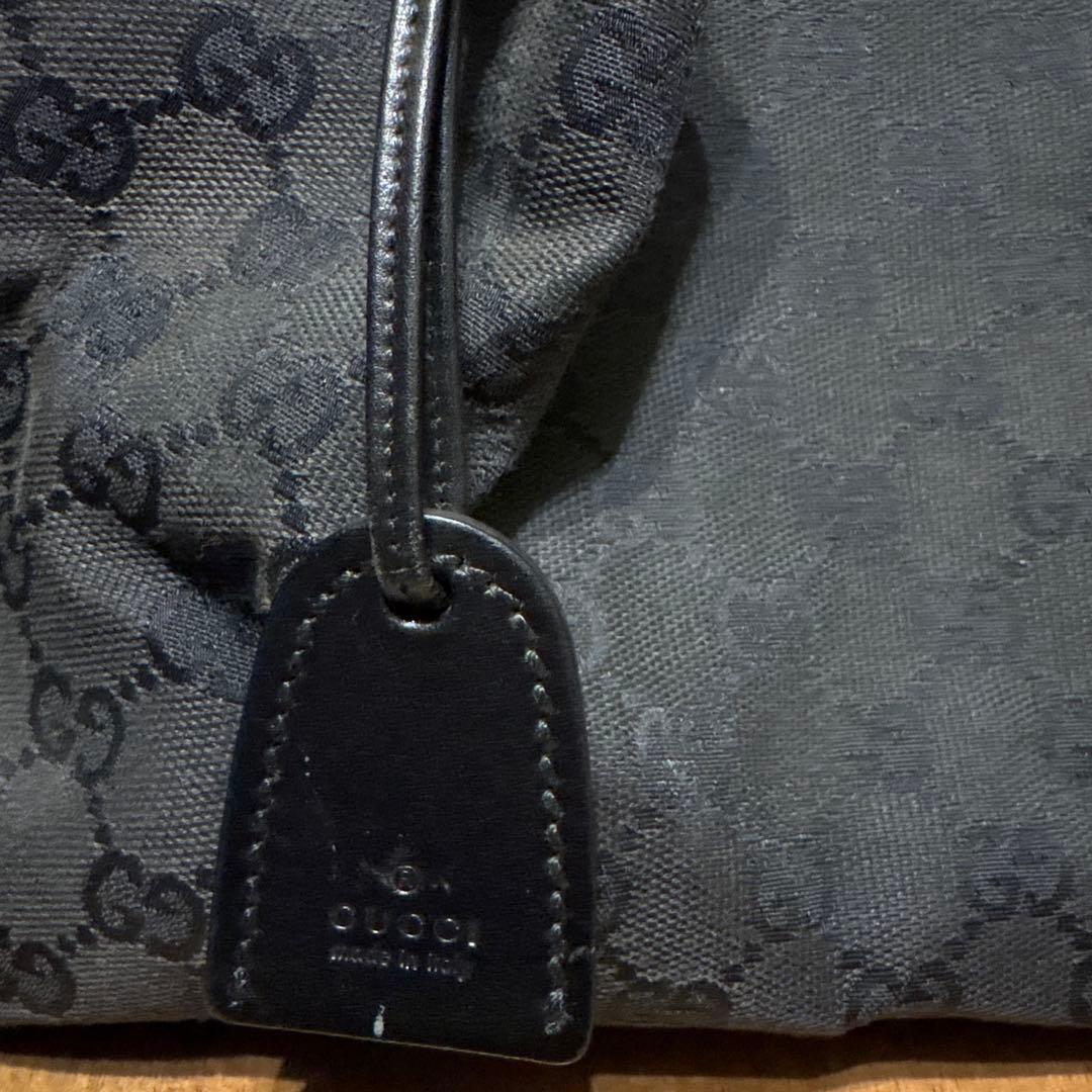 GUCCI ブラックキャンバス ハンドバッグ