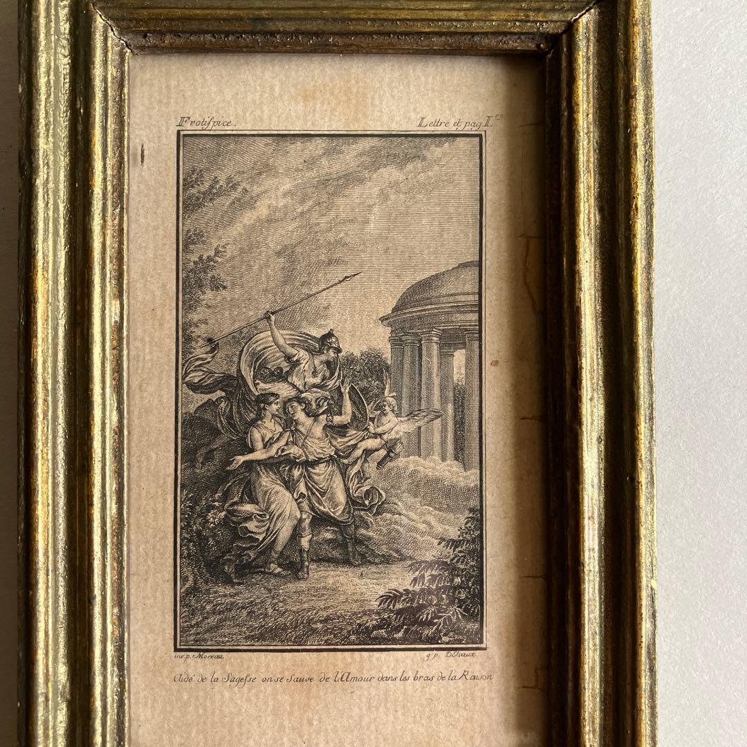 フランス アンティーク 銅版画 額縁 額装 フレーム 美術品