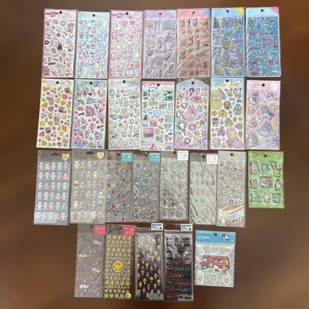 シール　27枚　まとめ売り　ぷくぷく　立体　ドロップ　新品　サンリオ　平成