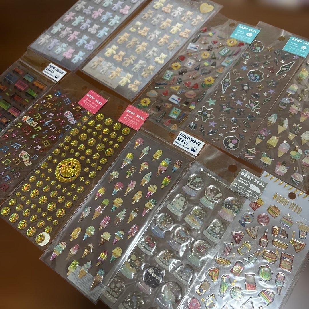 シール　27枚　まとめ売り　ぷくぷく　立体　ドロップ　新品　サンリオ　平成