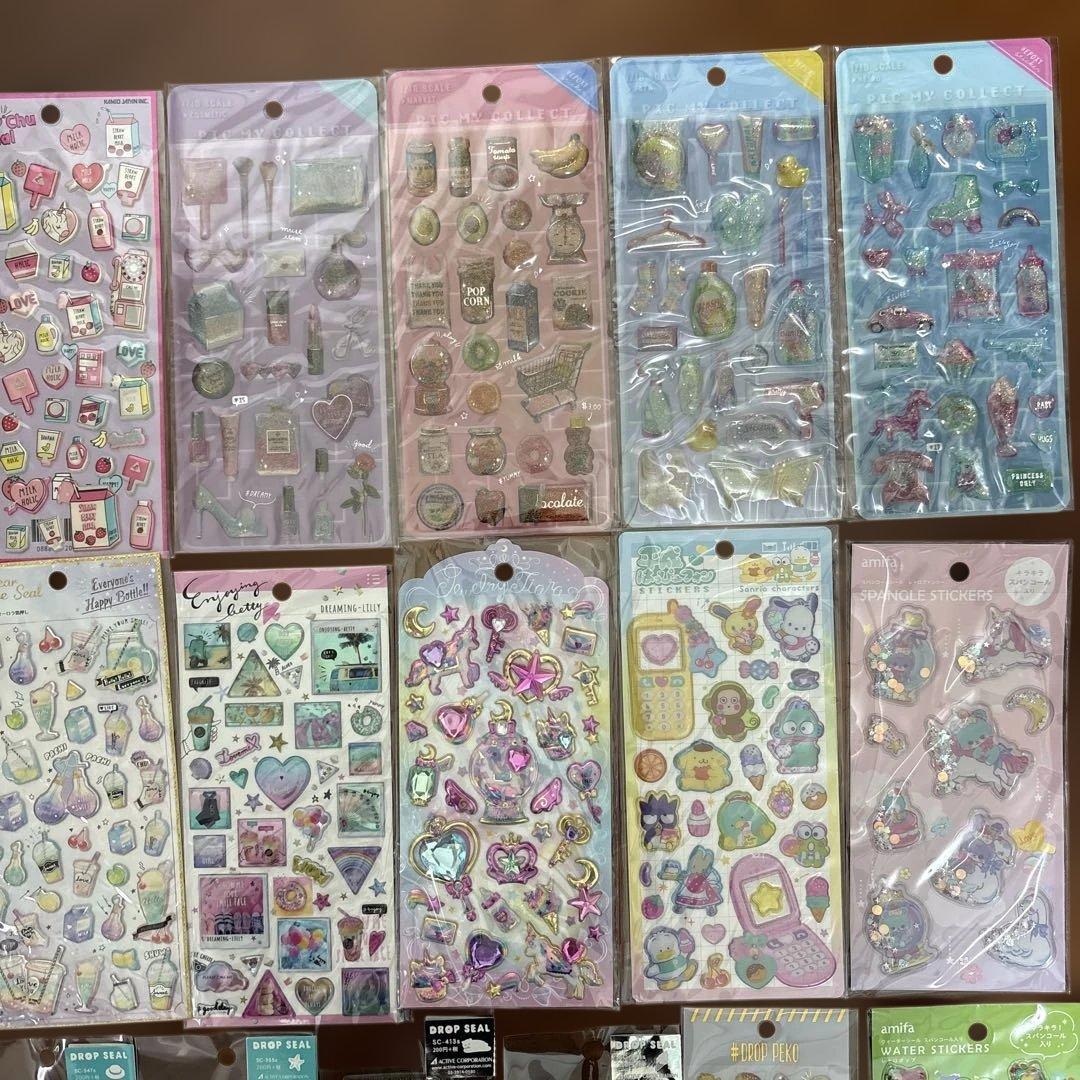 シール　27枚　まとめ売り　ぷくぷく　立体　ドロップ　新品　サンリオ　平成