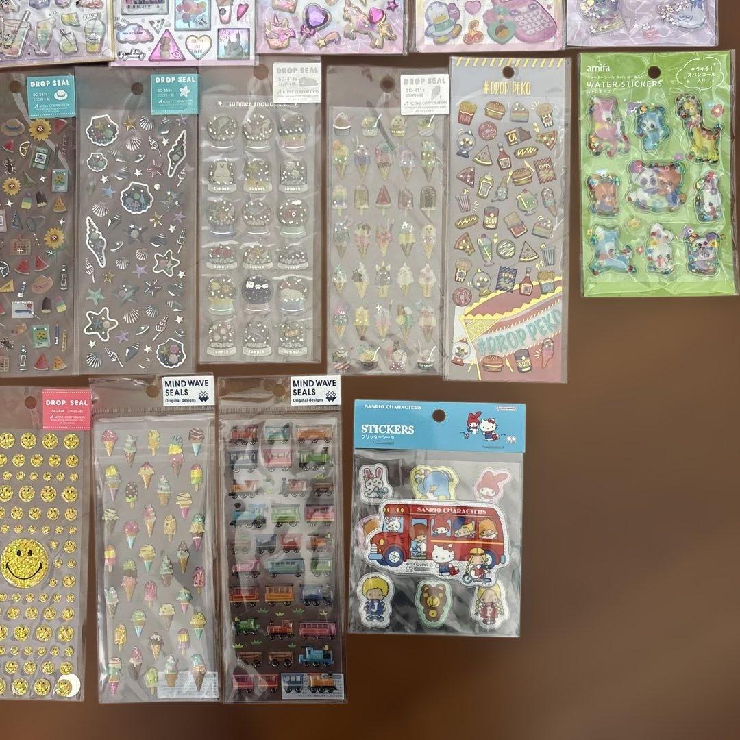 シール　27枚　まとめ売り　ぷくぷく　立体　ドロップ　新品　サンリオ　平成