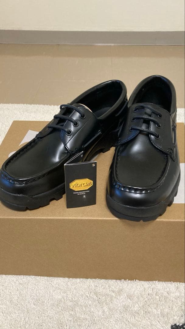 ZARA × VIBRAM ブラックデッキシューズ　美品