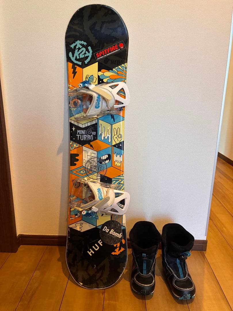 キッズ スノーボード3点セット K2 MINI TURBO 110 - メルカリ