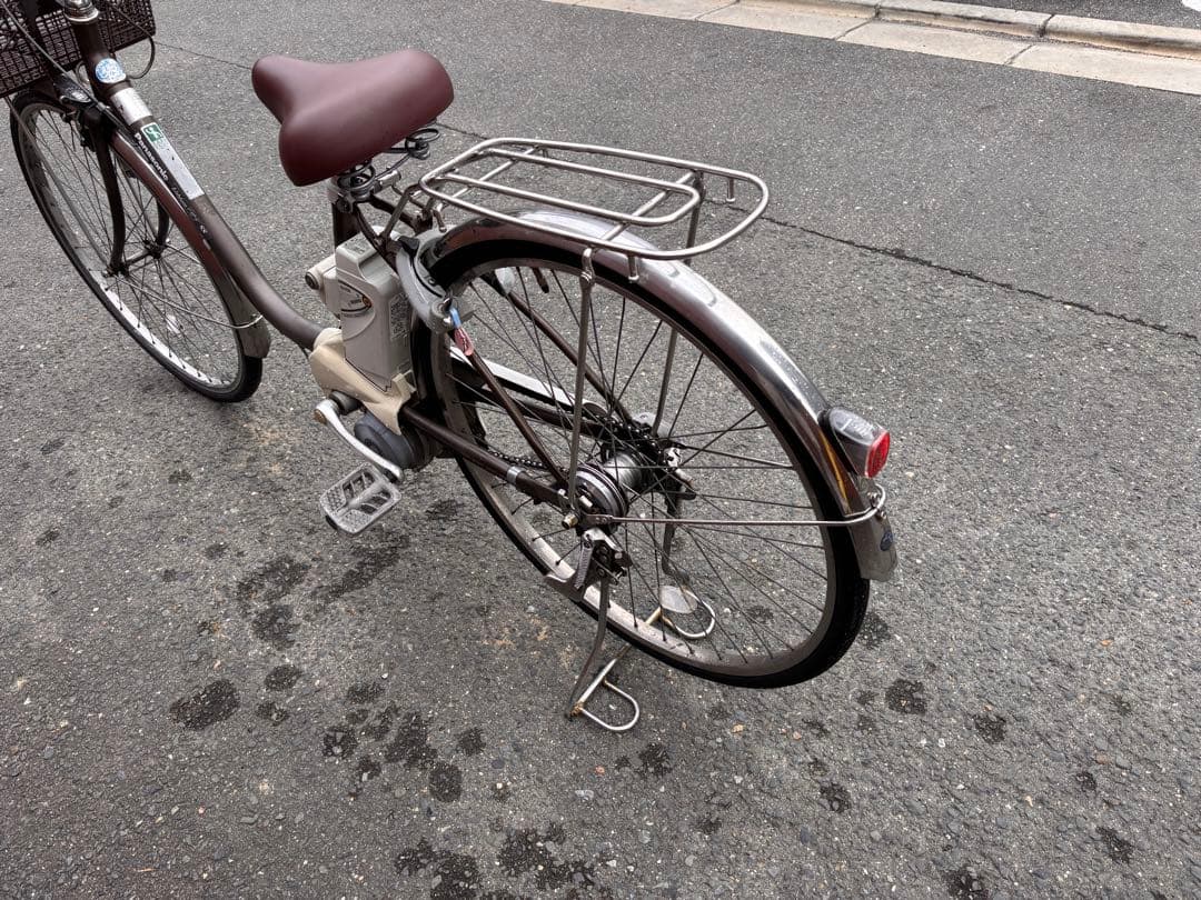 Panasonic電動アシスト自転車 ブラウン 前カゴ付き
