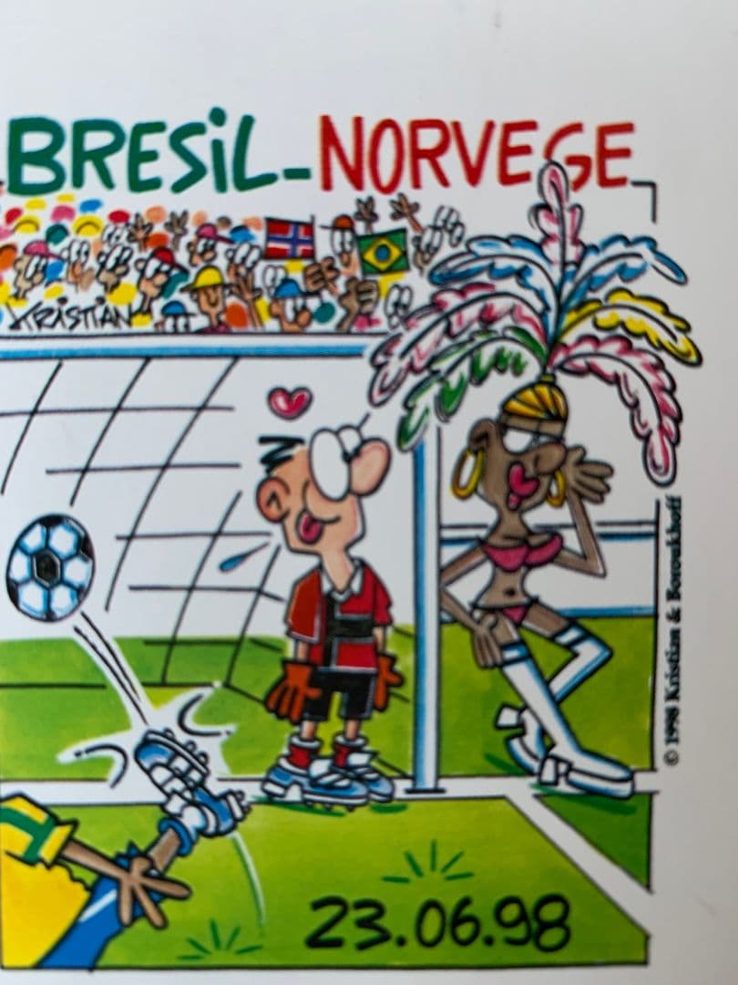 '入手不可能'98フランスワールドカップ・現地のイラストポスター