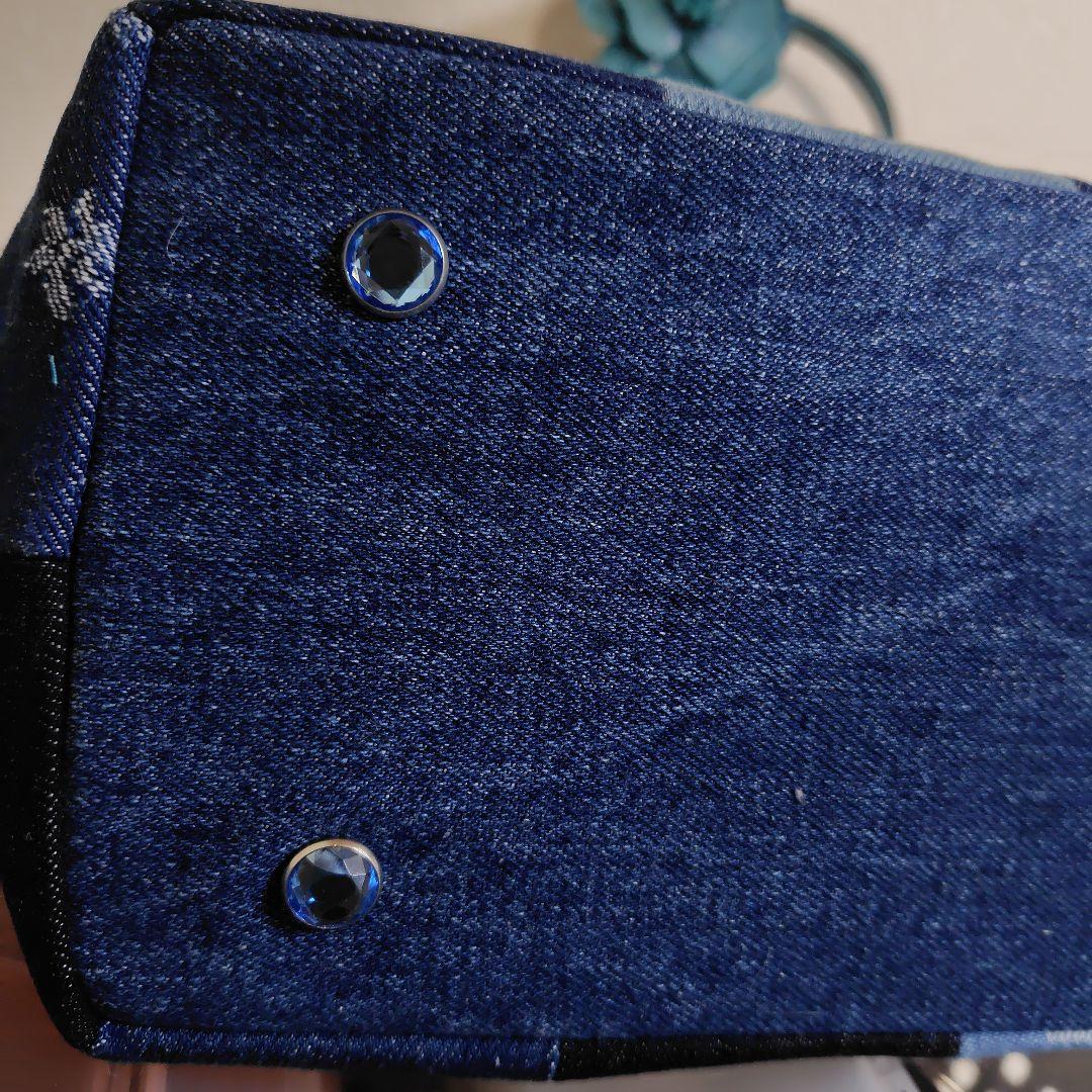 連休価格新品Think Beeパッチワークデニムハンドバッグ