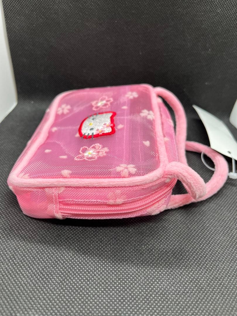 【新品未使用】桜　キティ　メッシュ　ウインク　財布　レトロ