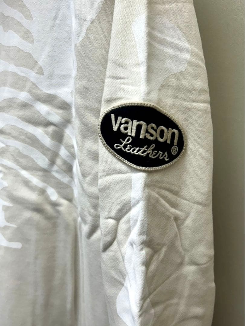vanson スケルトンプリント フルジップパーカー XL