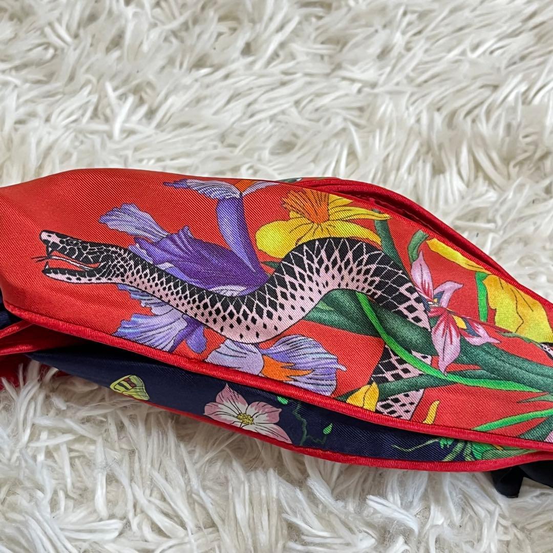 【極美品】グッチ　ヘアバンド　フローラ　スネーク　エンブロイダリー　箱付き