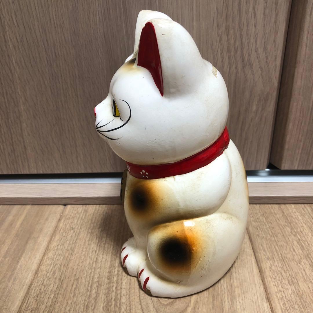 昭和レトロ 陶器製 招き猫 置物 ヴィンテージ 貯金箱 - メルカリ
