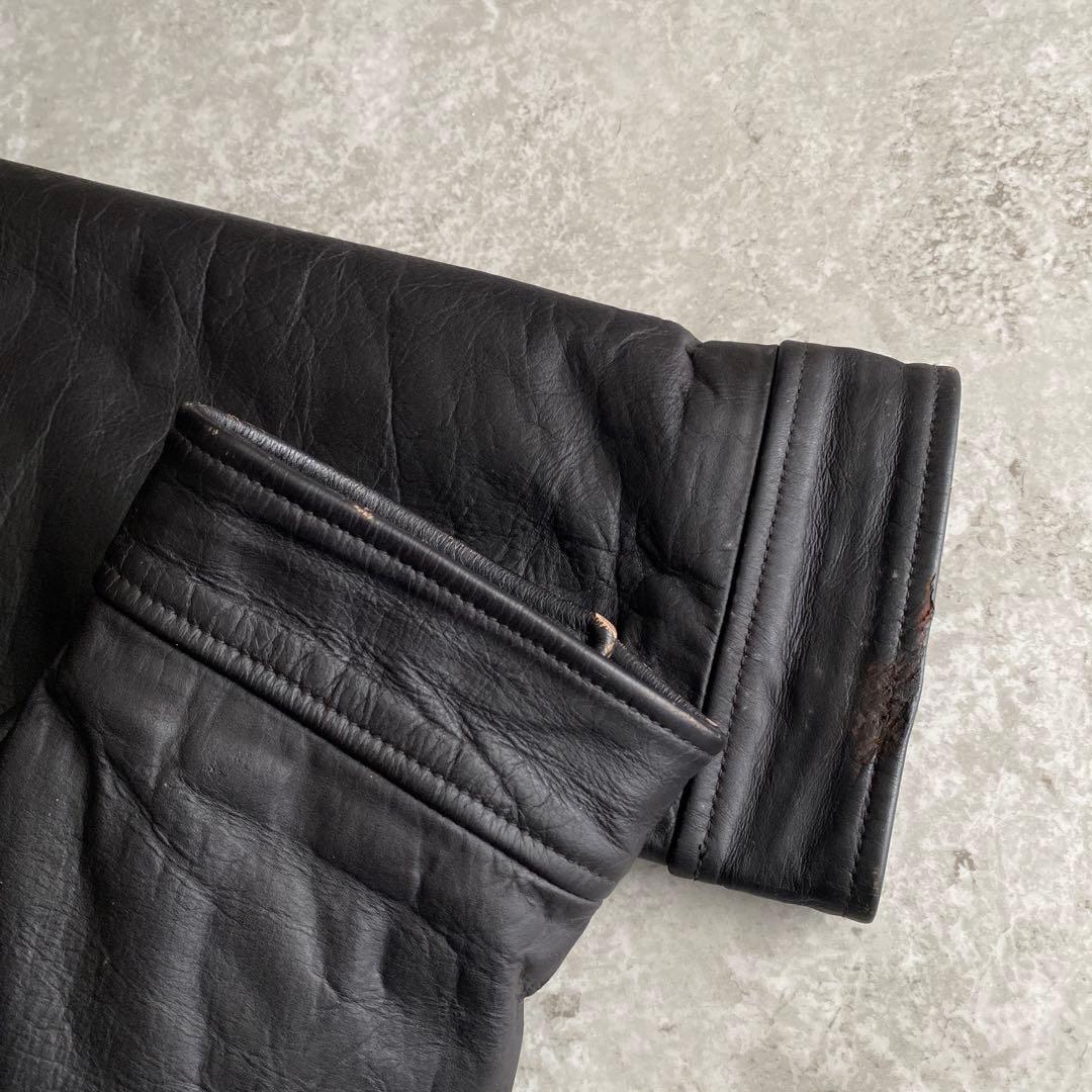 革質 極上 90s 00s GAP 茶芯 レザー ジャケット XL 黒 ブラック - メルカリ