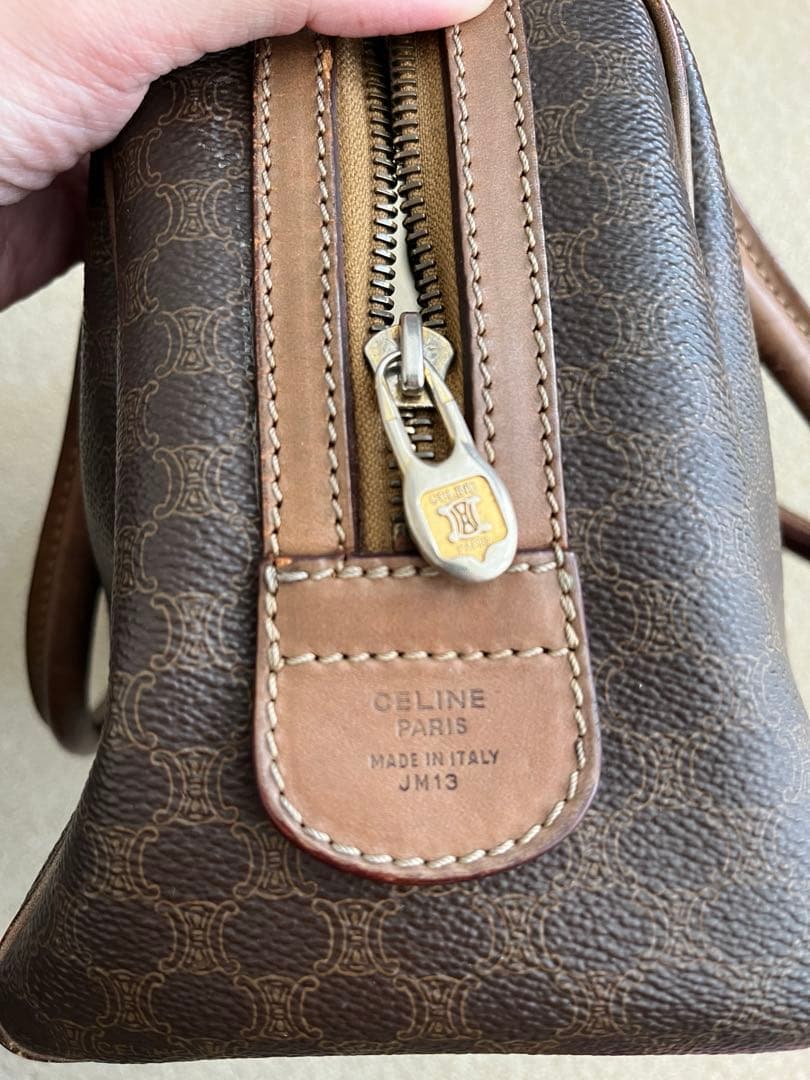 セリーヌ ミニボストンバッグ マカダム ヴィンテージ CELINE