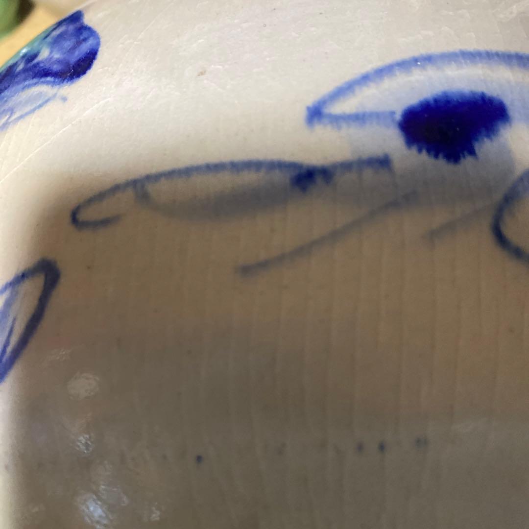 鶴雲文李朝ちょうちん壺34cm