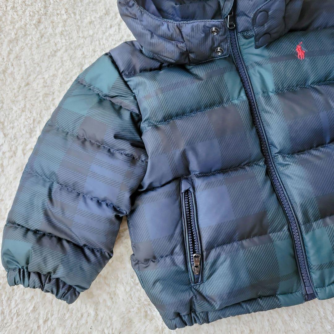 極美品✨️ ラルフローレン ダウンジャケット 90cm グリーン チェック