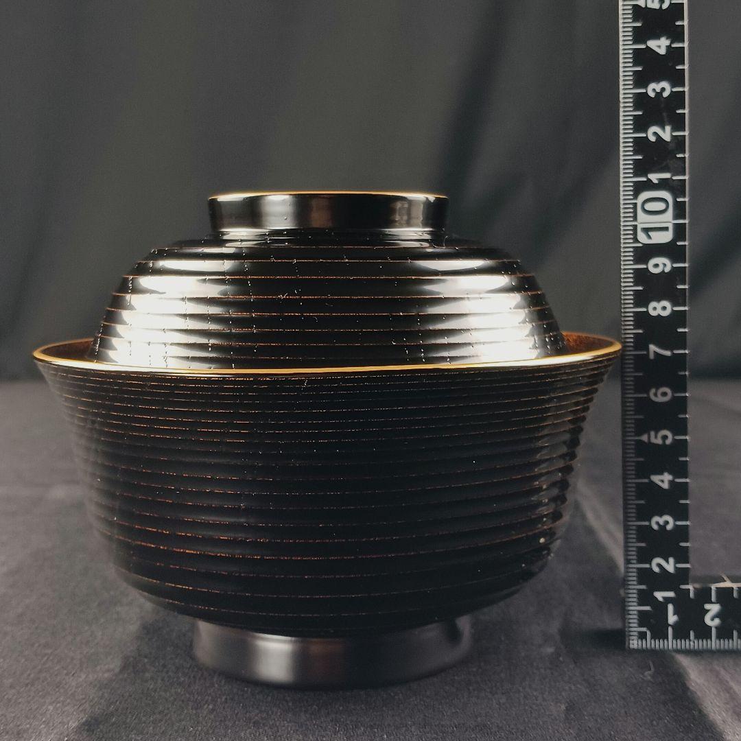 Y3112-3 懐石道具 漆器 金彩 金梨地 煮物椀 7客 共箱