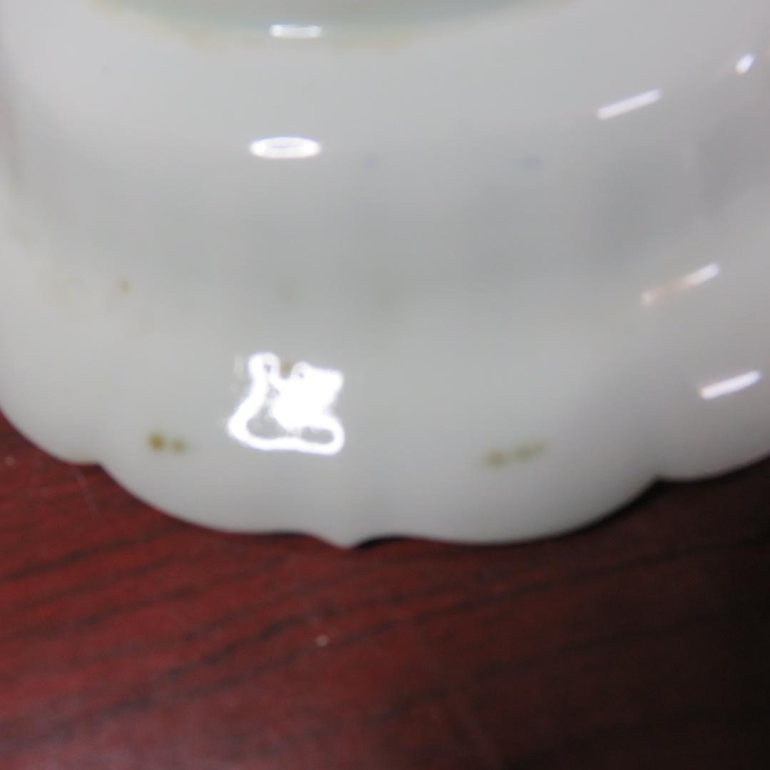 中皿 4枚 鳥 花 染付 古伊万里 上手物 明治