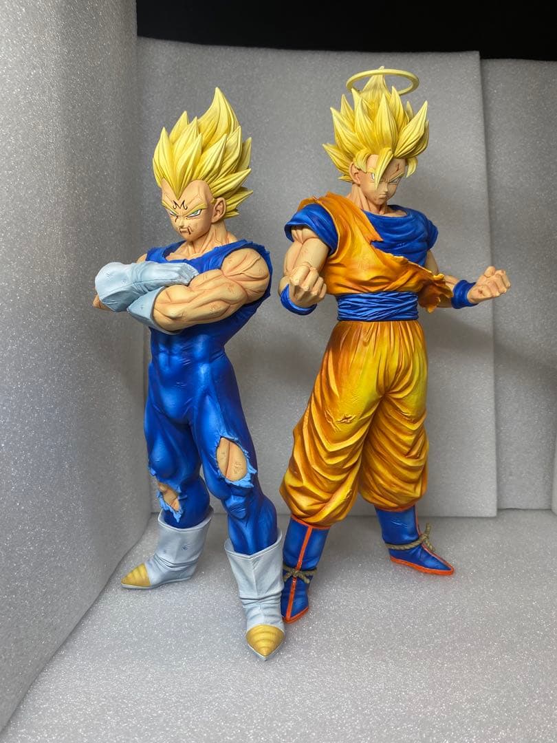 リペイント　ドラゴンボール　超サイヤ人2 孫悟空(天使)vs魔人ベジータ