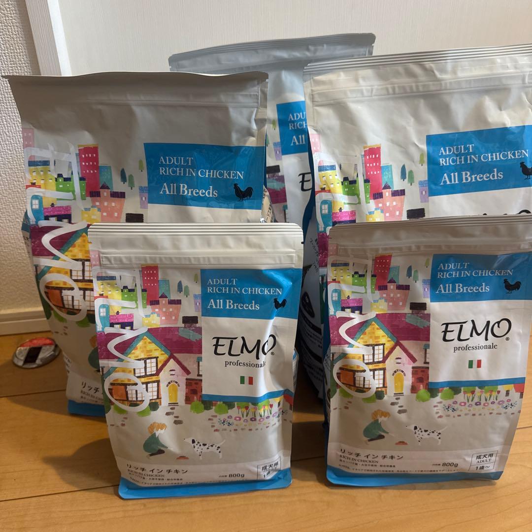 ELMO リッチインチキン ドッグフード 3kg×3・800g×2