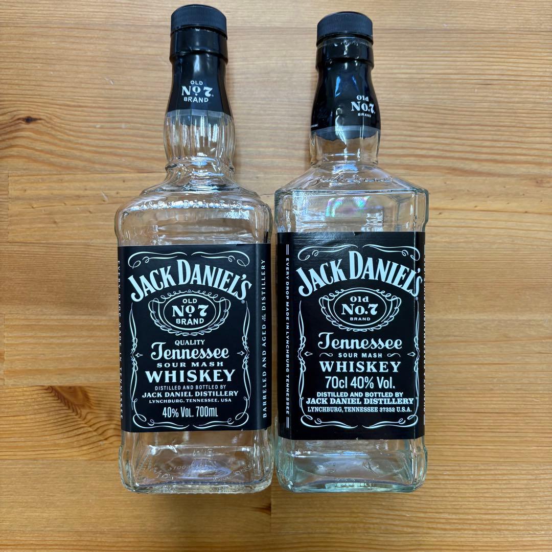 ジャックダニエル 空瓶 700ml 2本 Jack Daniel's ウイスキー - メルカリ