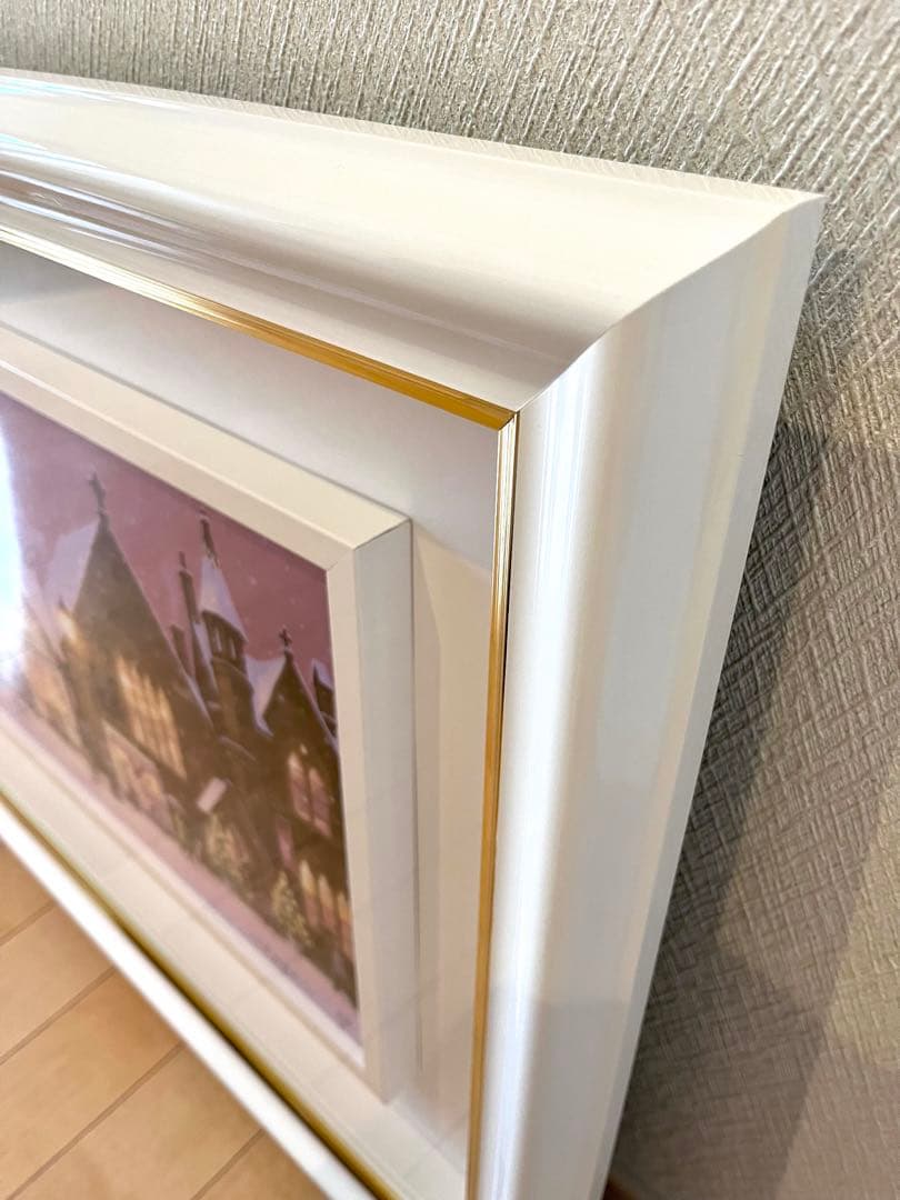 真作保証 笹倉鉄平 クリスマスタウン シルクスクリーン