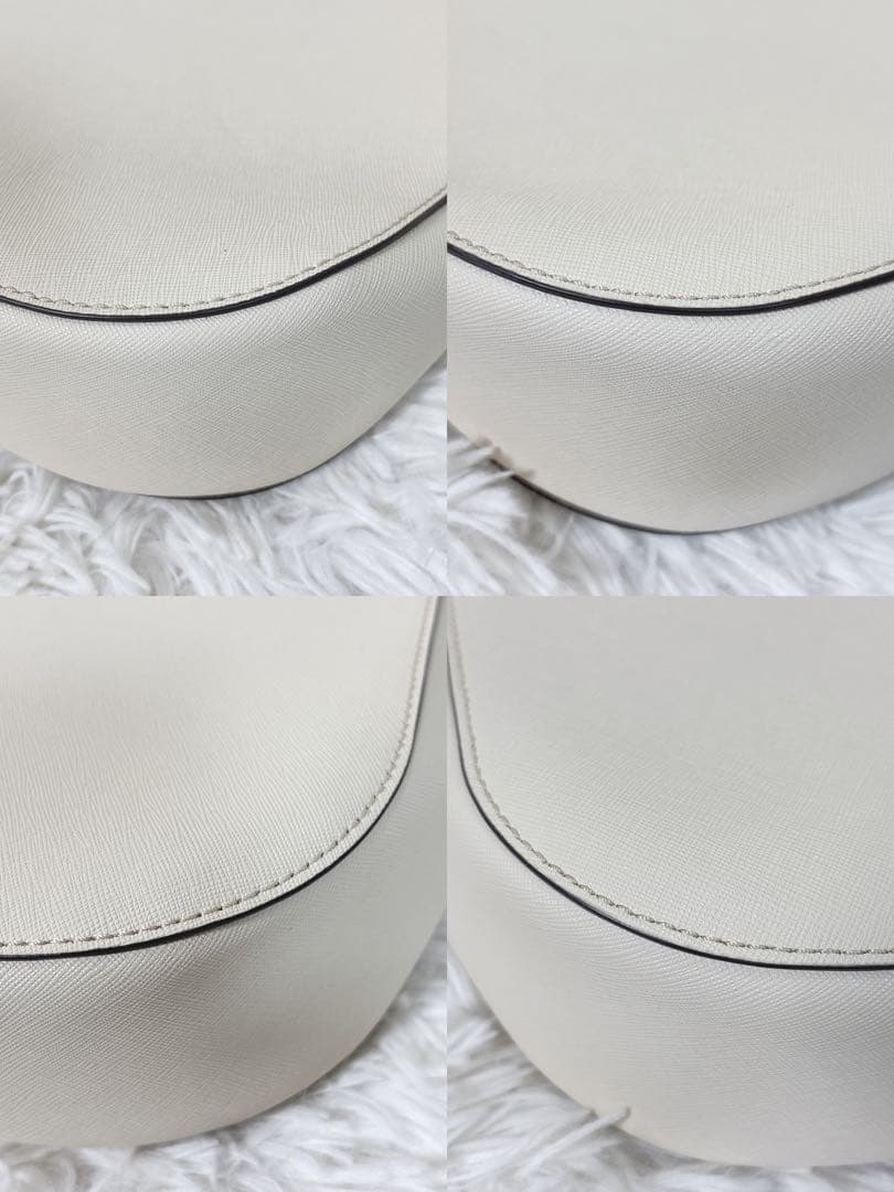 トリーバーチ アクセサリーポーチ エマーソン サフィアーノレザー　白