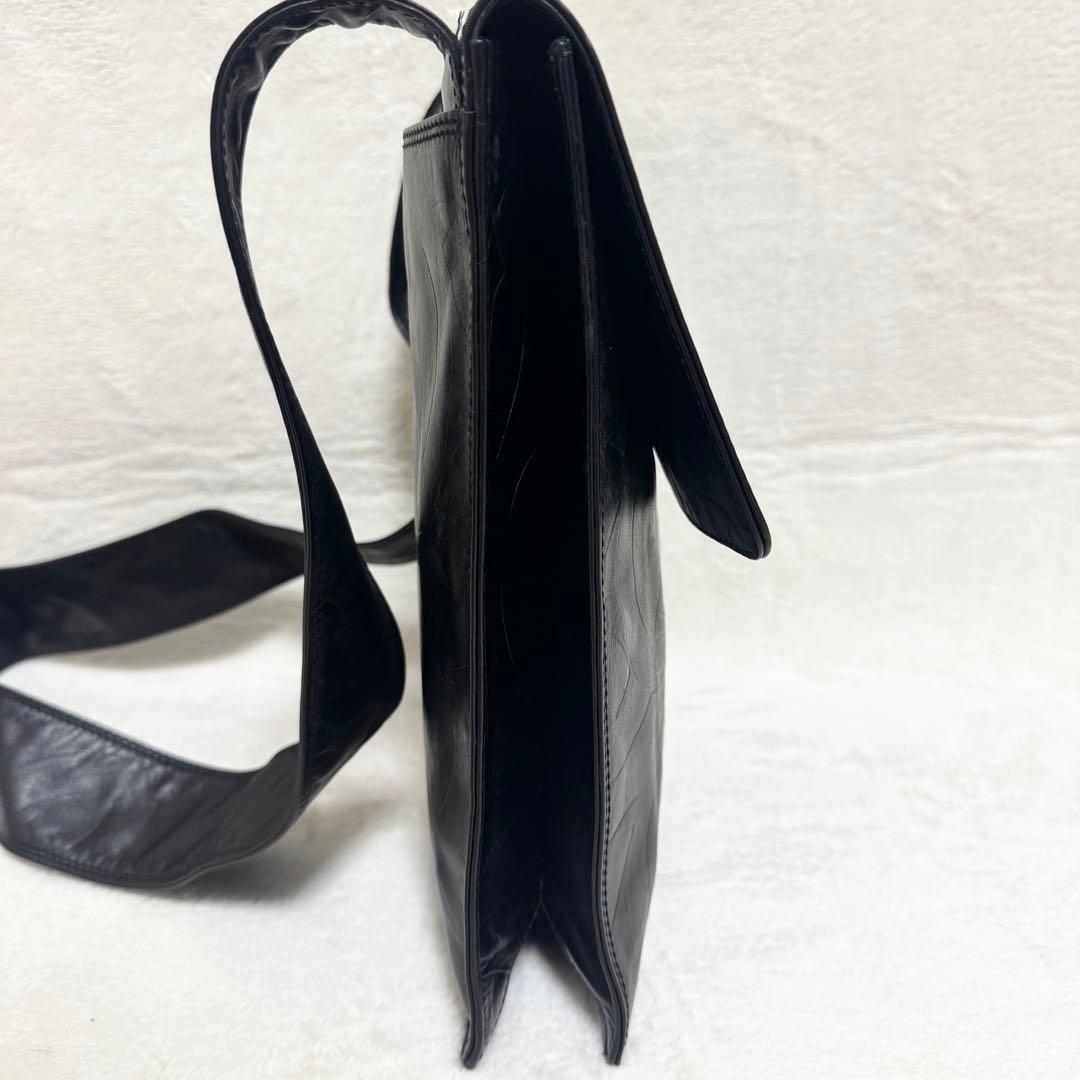 【美品】CHANEL シャネル ショルダーバッグ ココマーク 総柄 レザー 黒