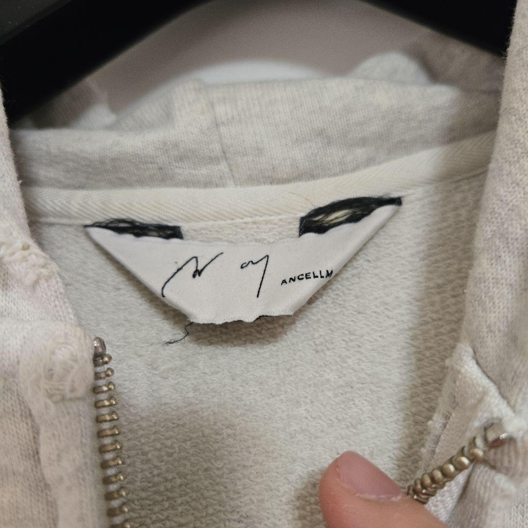 トップス ancellm 24aw CRASH ZIP HOODIE