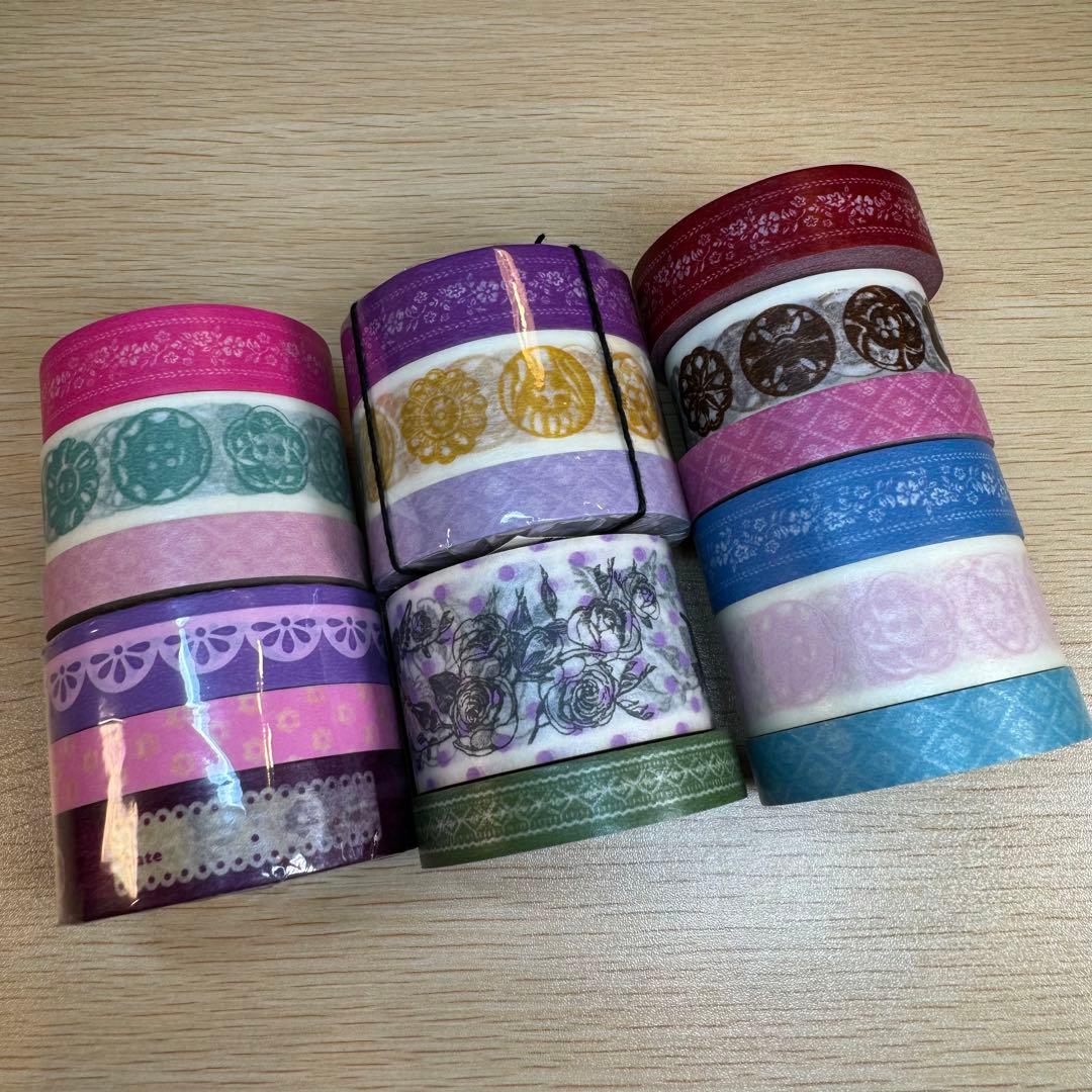 MARK'S マークス 廃盤 マスキングテープ コフレ 花柄 ボタン マステ