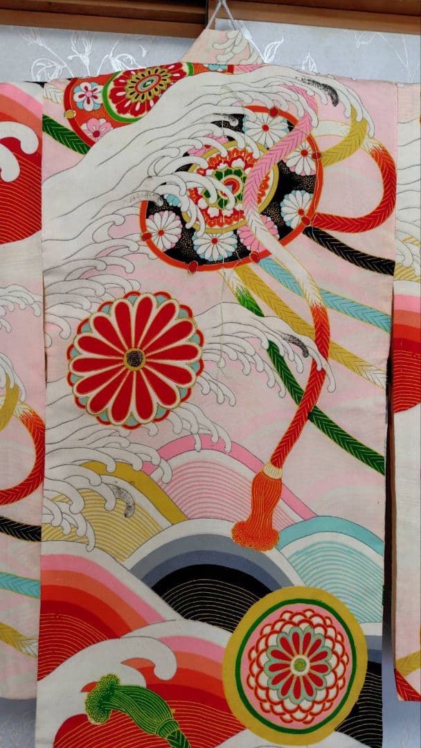 RK408アンティーク子供着物着丈94センチ裄丈40センチ正絹美品