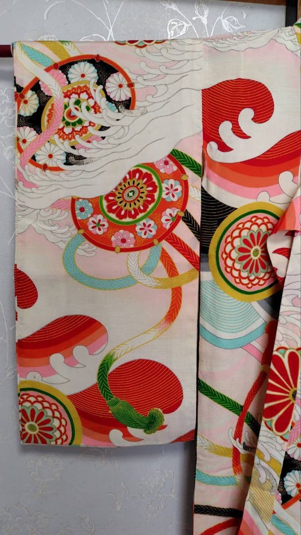 RK408アンティーク子供着物着丈94センチ裄丈40センチ正絹美品