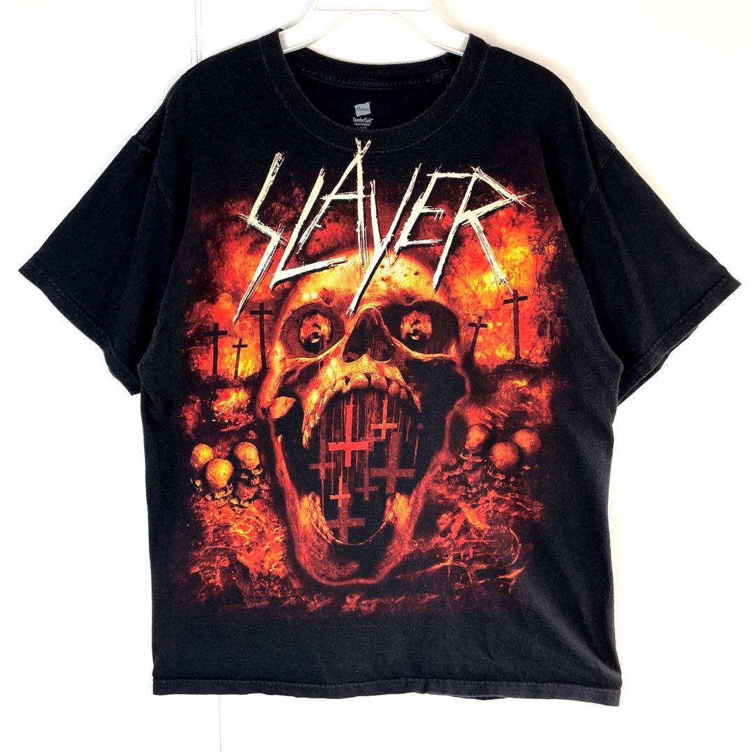 HanesヘインズSlayerスレイヤーバンドTシャツバンTデカプリント