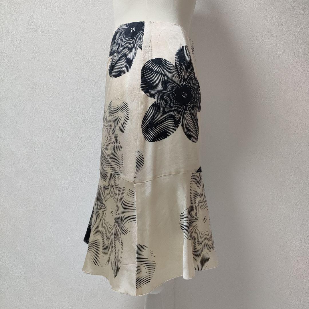 美品！シャネル　シルク　スカート　CHANEL　38