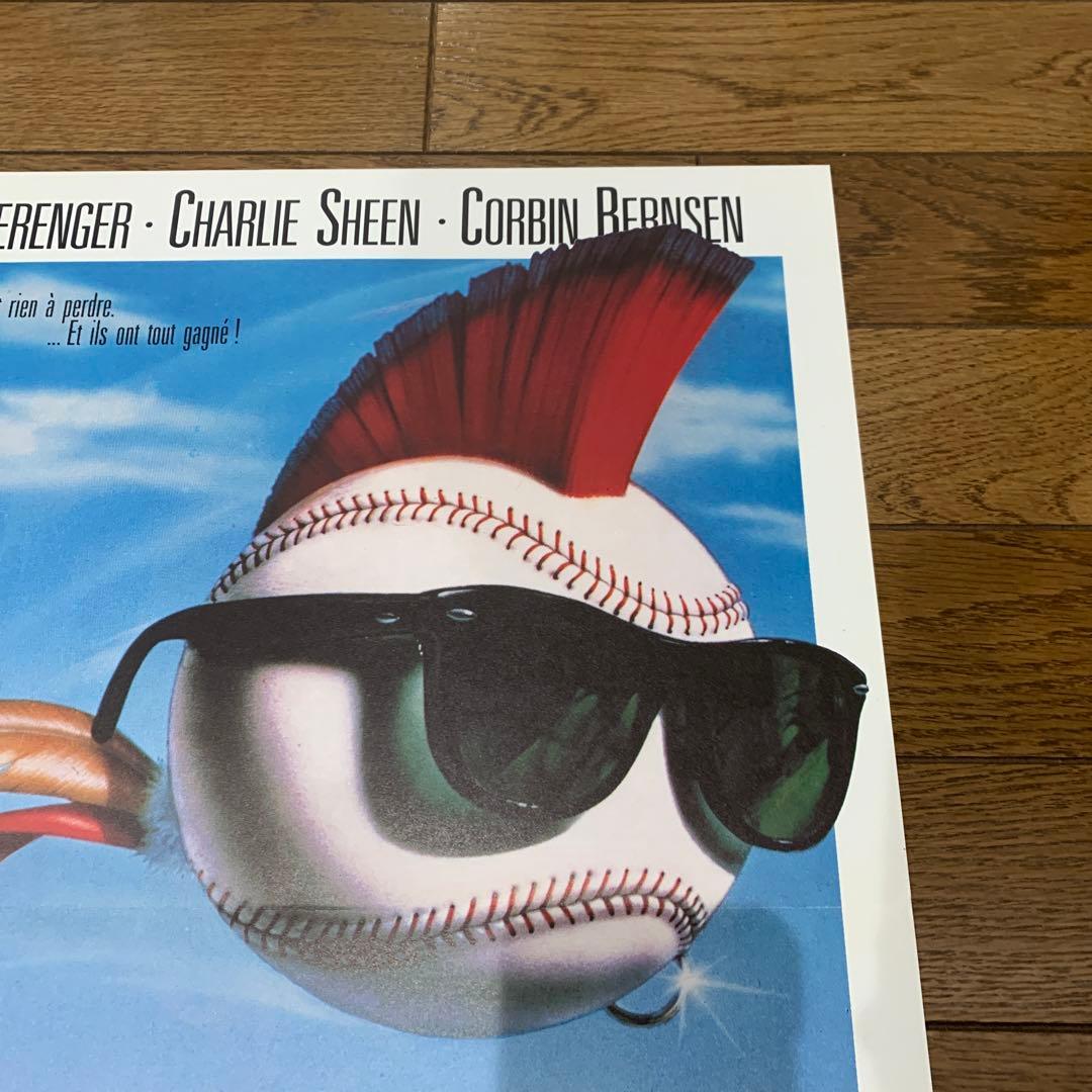 【1枚のみ】インディアンス/メジャーリーグ　フランス版ポスター　チャーリーシーン