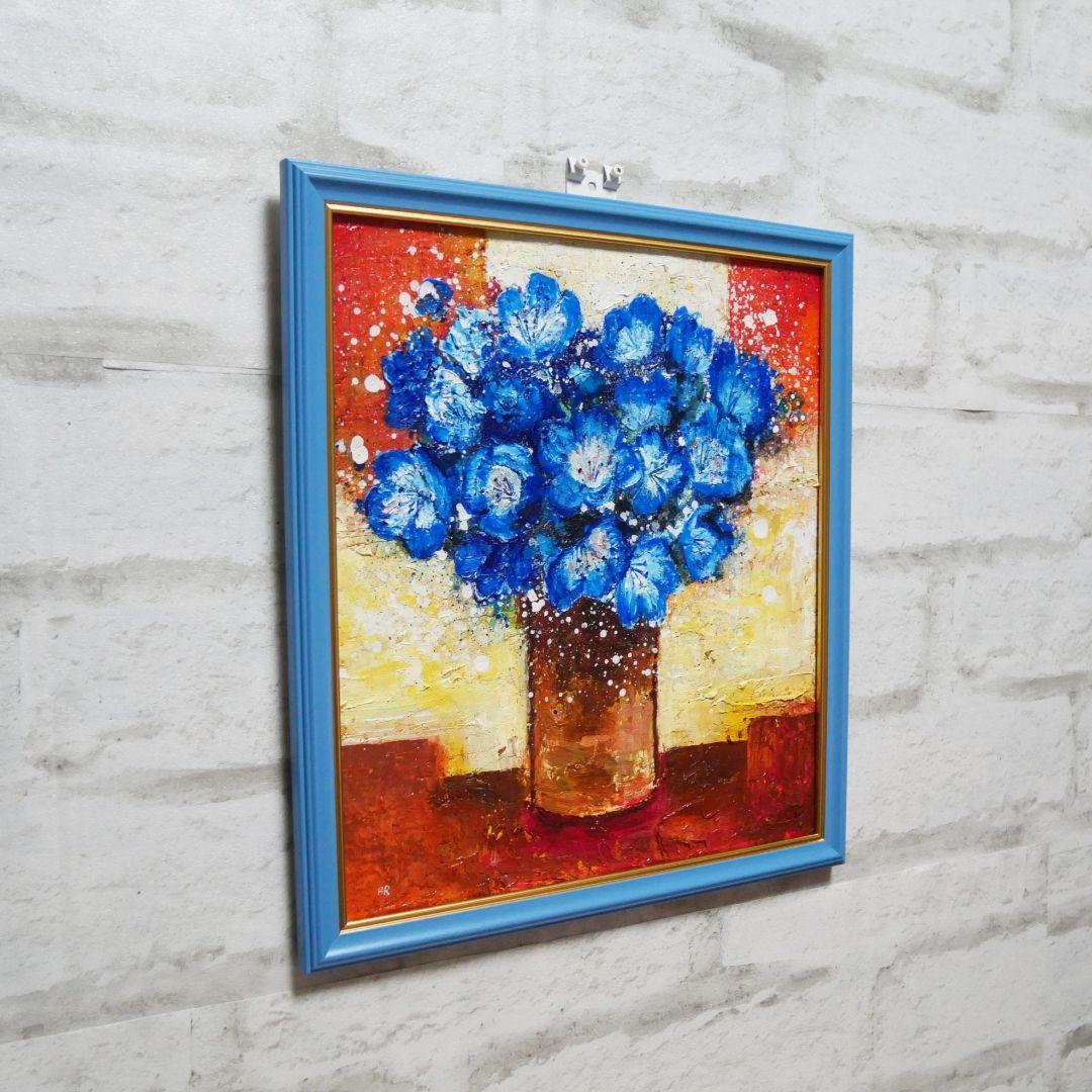 油絵 油彩 油彩画 絵 絵画 【Nemophila】