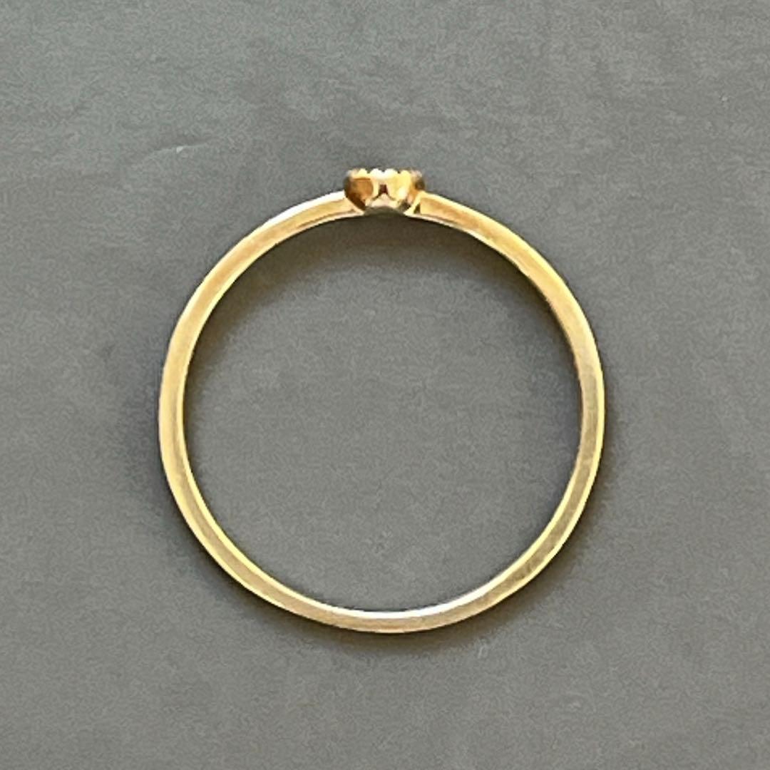 ete YG 10K 0.03ct ダイヤモンド 11号 リング　ミルグレイン