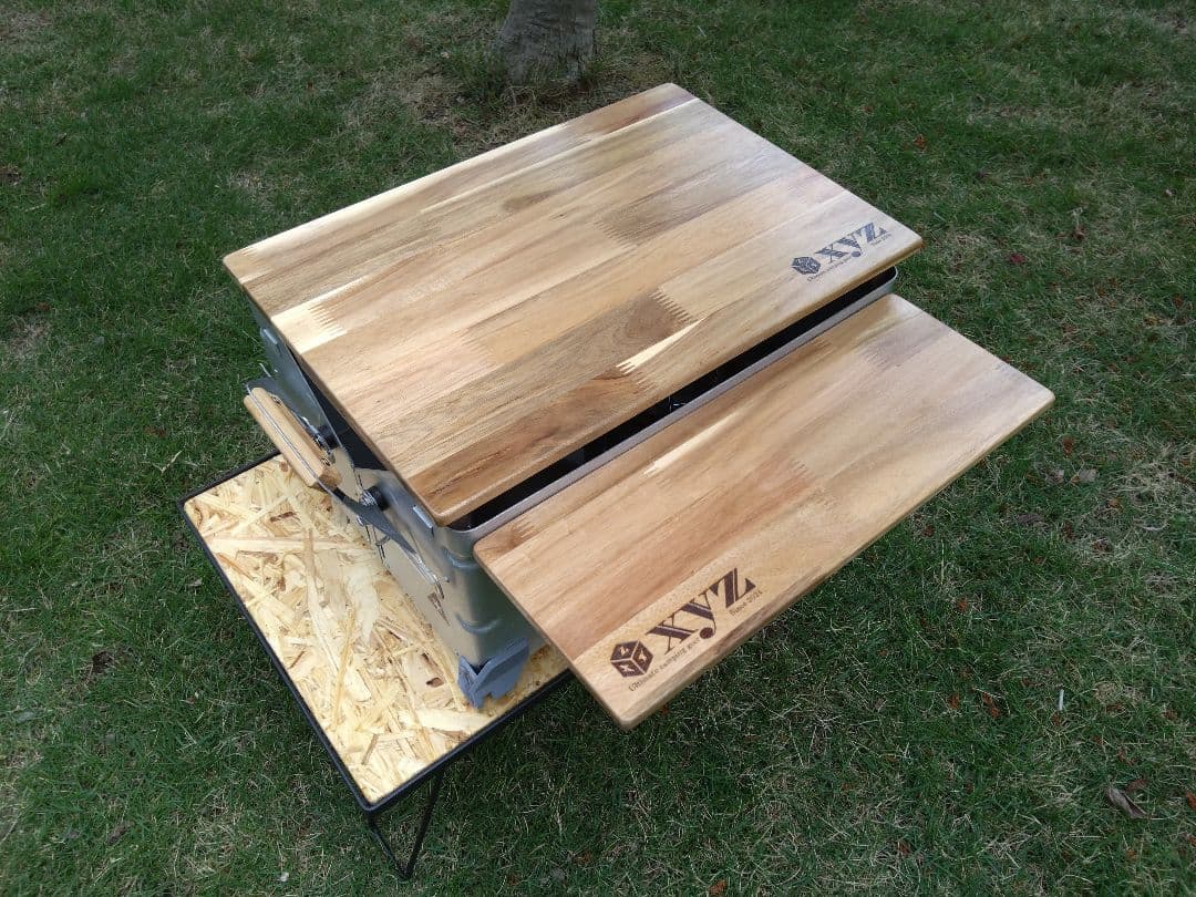 スノーピーク　シェルフコンテナ25用　スライド天板＆サイドテーブル＆サイドバー 楽天市場】シェルフコンテナ 25タイプ専用 カスタム サイドバー