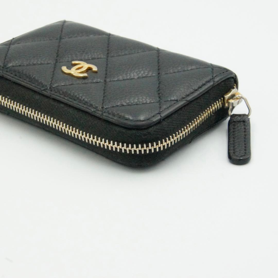 CHANEL シャネル ケース マトラッセ ブラック キャビアスキン
