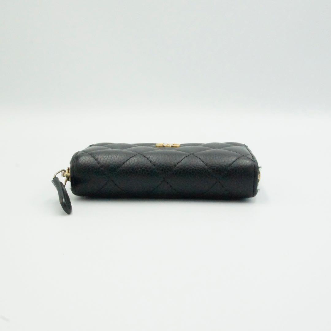 CHANEL シャネル ケース マトラッセ ブラック キャビアスキン