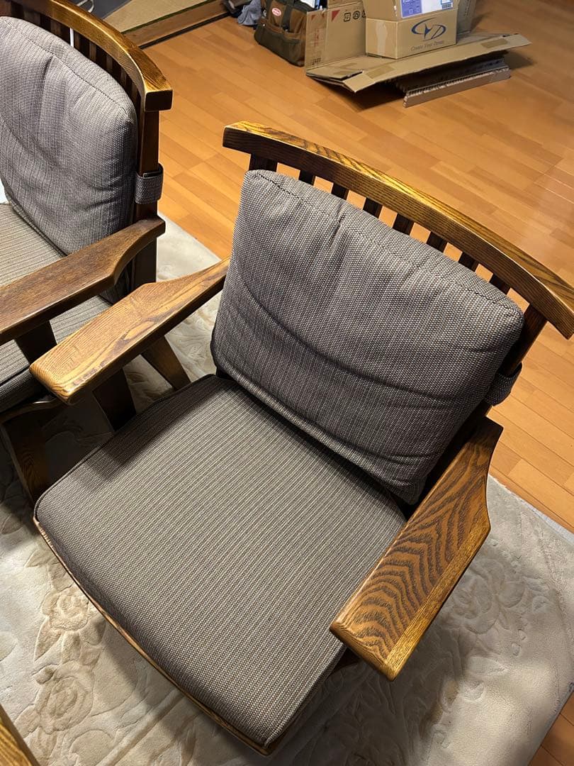 引き取り限定★大塚家具★タモ材★ダイニングテーブル＋椅子5脚セット