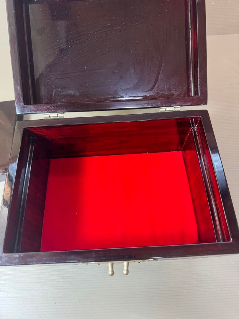 2794 螺鈿細工 花鳥　宝石箱 小物入れ 漆器 アクセサリーケース