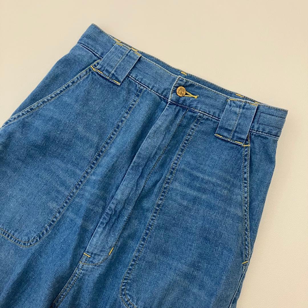 Lee mercibeaucoup メルシーボークー サロペット風サルエルデニム