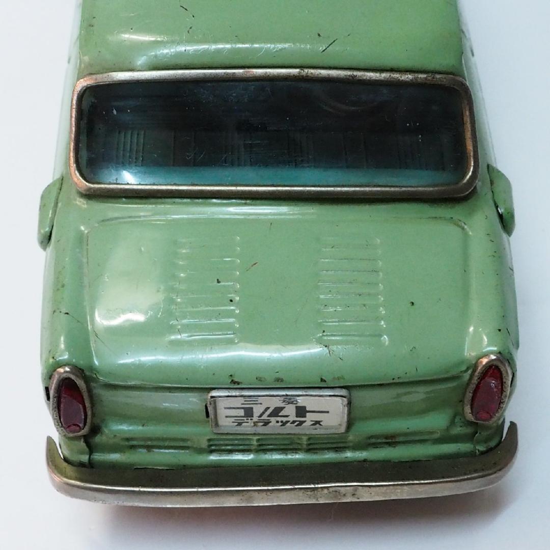 萬代屋【三菱コルト デラックス黄緑ミラー欠ホイル1個交換】フリクション ブリキ製