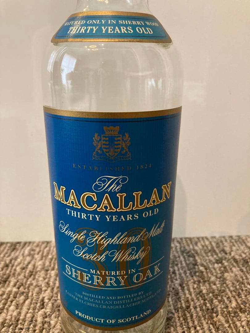 マッカラン ブルーラベル 30年 空ボトル木箱 希少品！】ザ・マッカラン